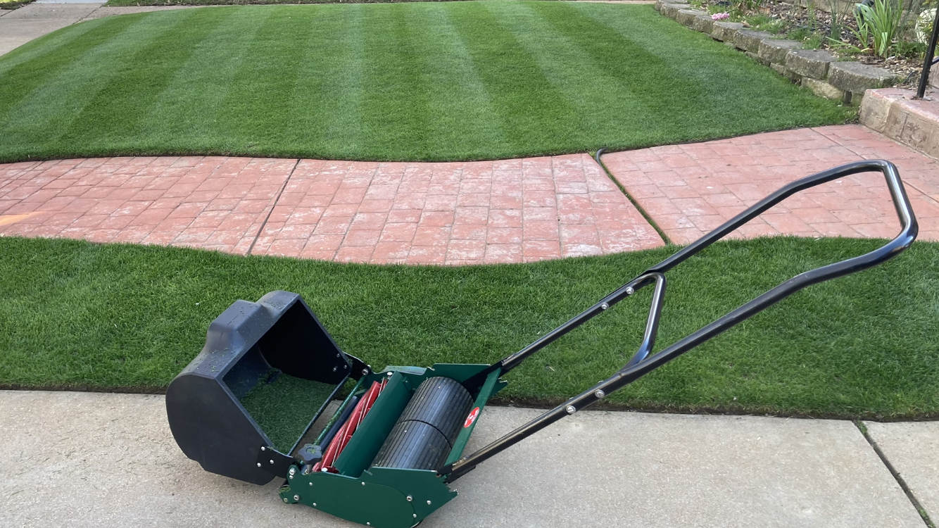 Front roller lawn mower online
